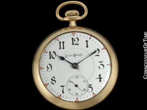 1900 18 size Illinois Railroad Gold Filled Pocket Watch - (23J) 24J Bunn Special