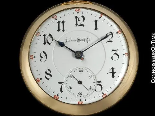 1900 18 size Illinois Railroad Gold Filled Pocket Watch - (23J) 24J Bunn Special