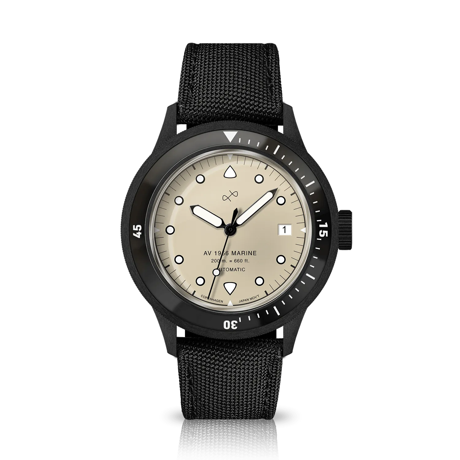 1956 Marine Automatic, All Black / Cream