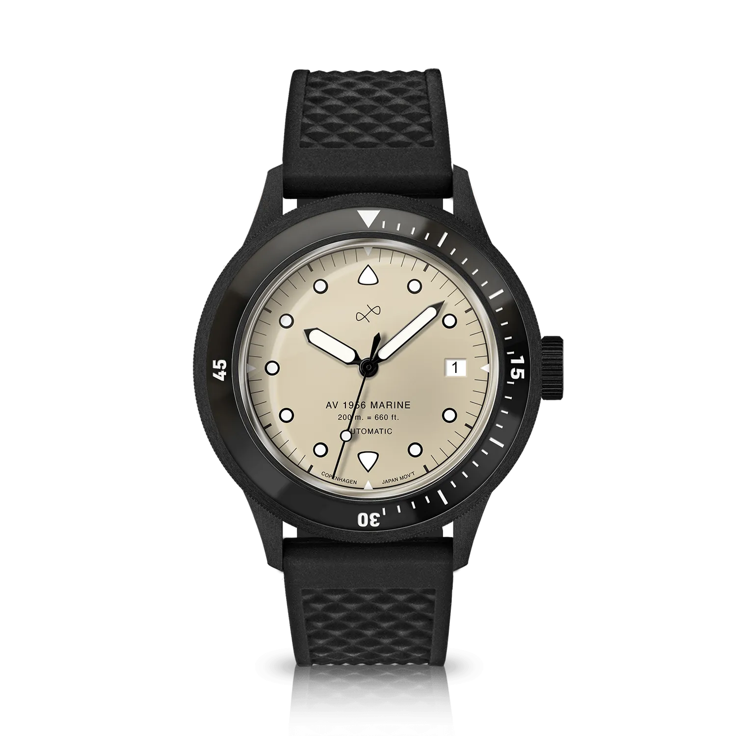 1956 Marine Automatic, All Black / Cream
