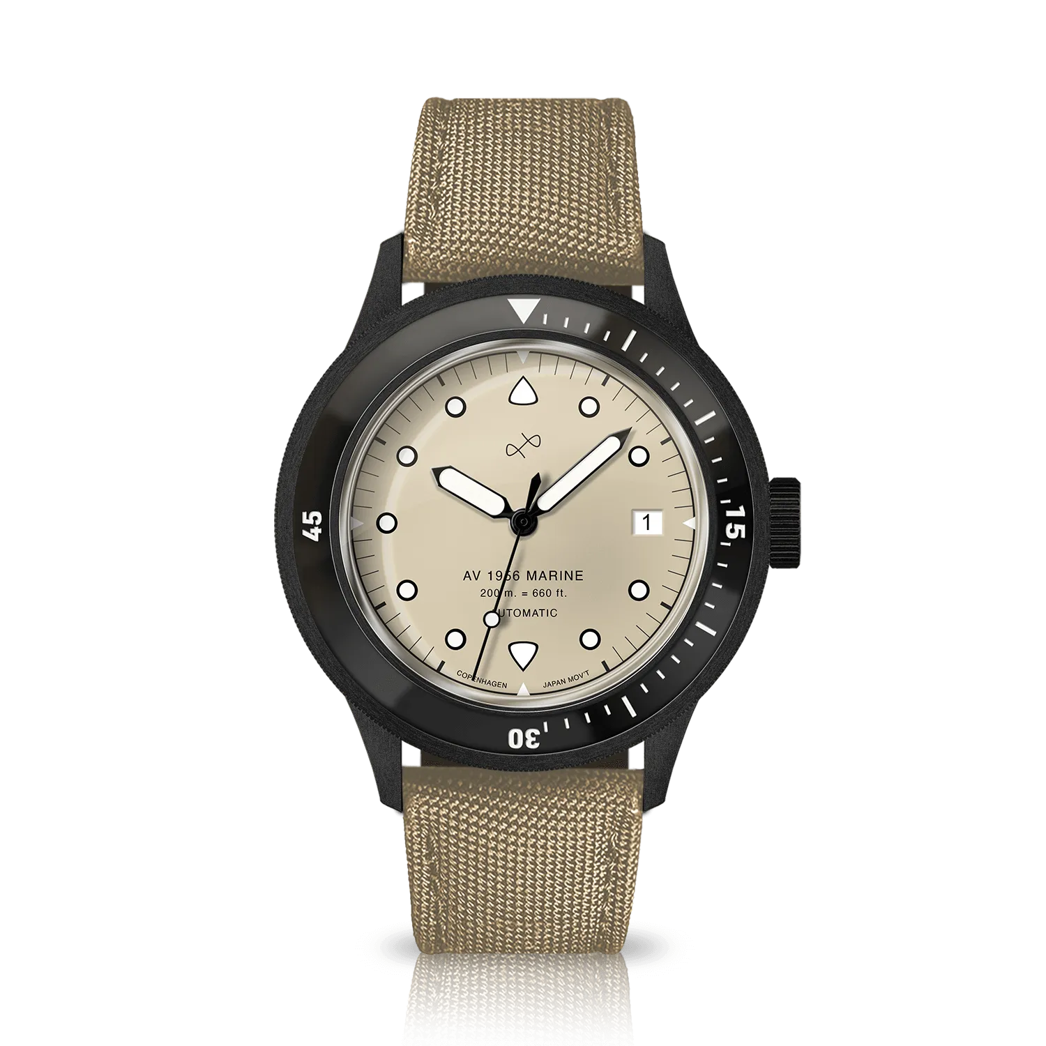 1956 Marine Automatic, All Black / Cream