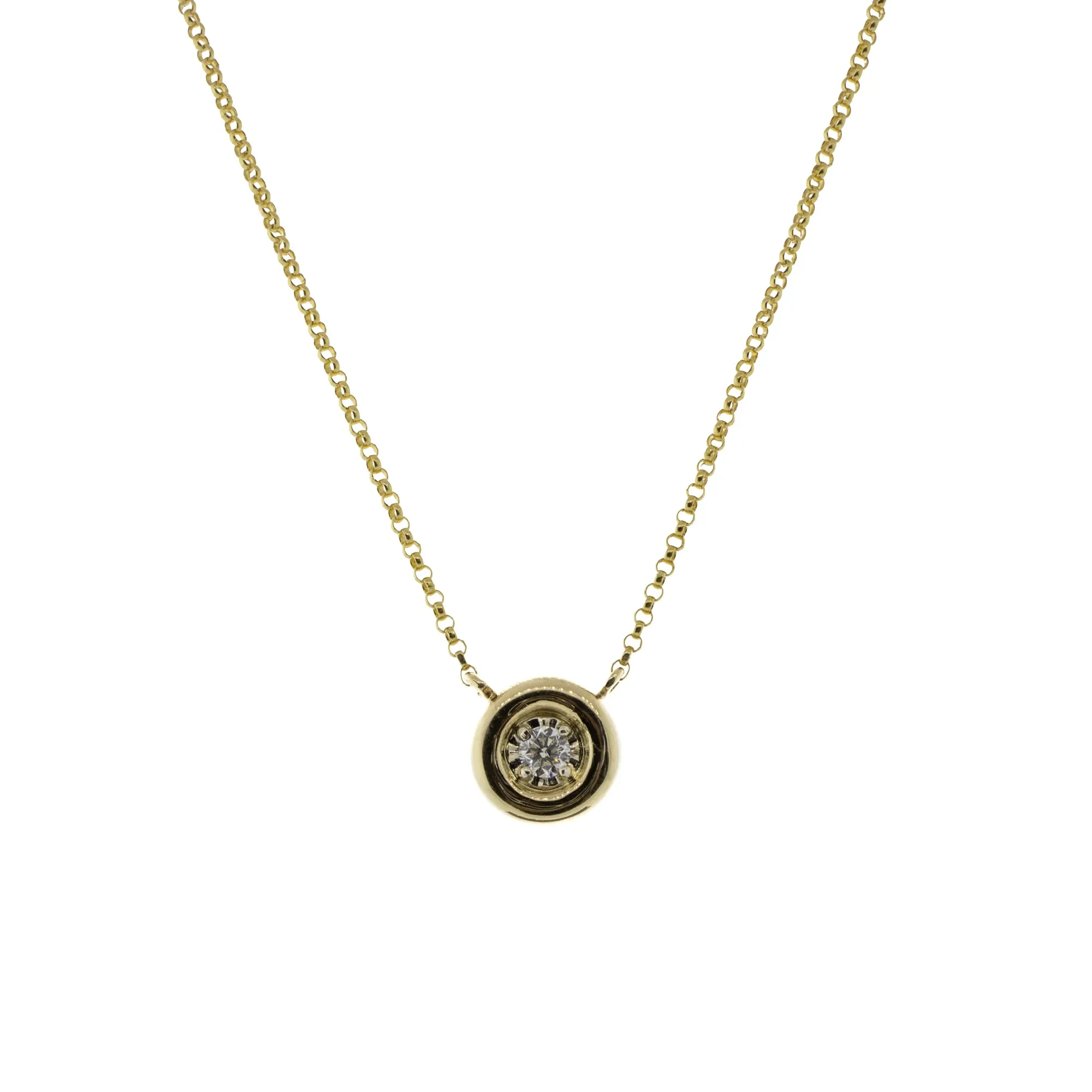 .25ct Diamond Pendant Station Chain Necklace