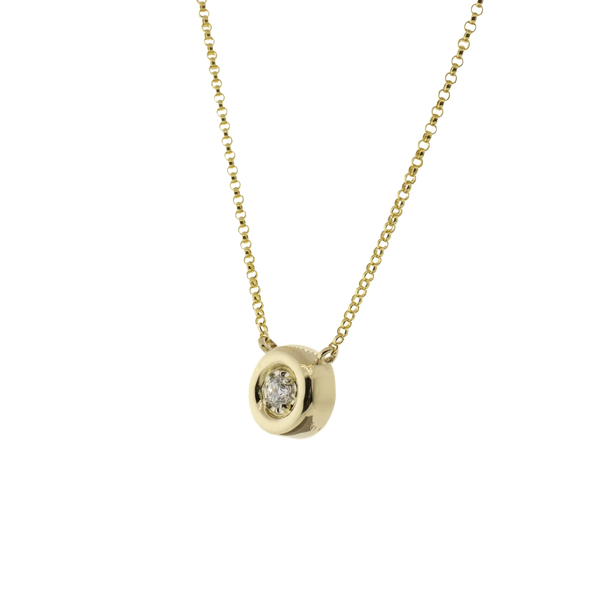 .25ct Diamond Pendant Station Chain Necklace