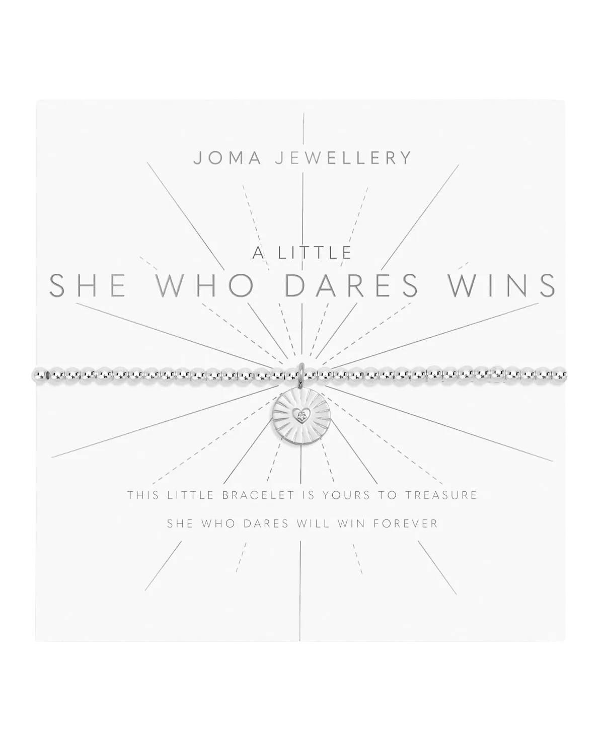 A Little 'She Who Dares Wins' Bracelet in Silver