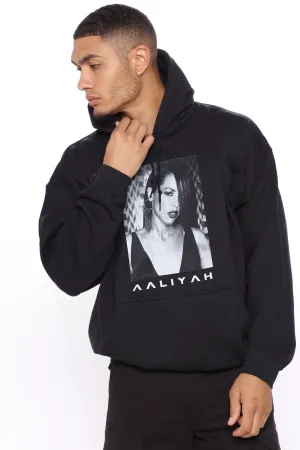 Aaliyah Photo Hoodie - Black