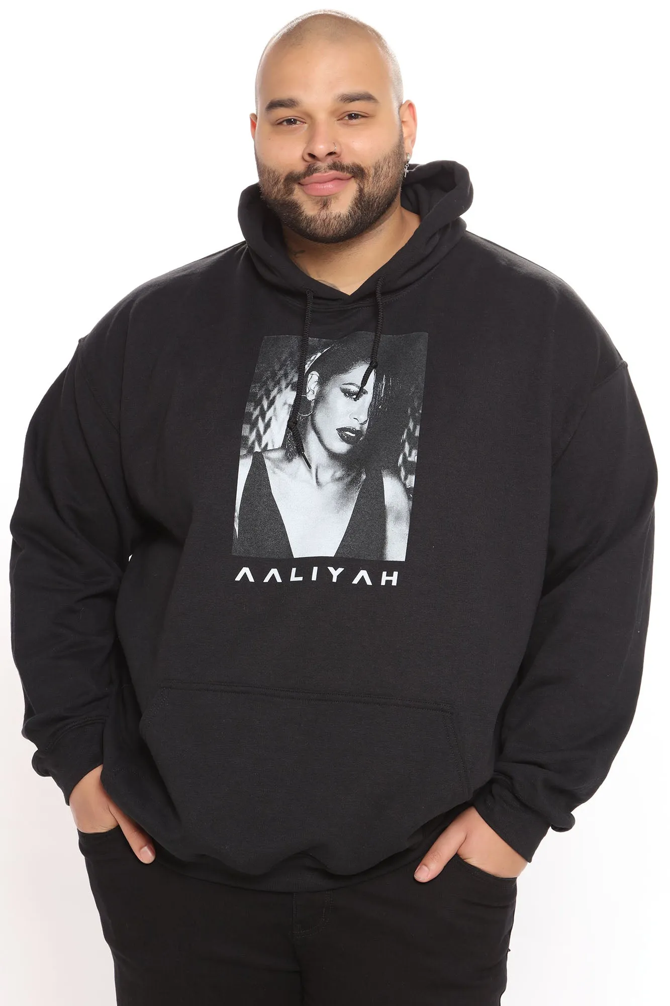 Aaliyah Photo Hoodie - Black