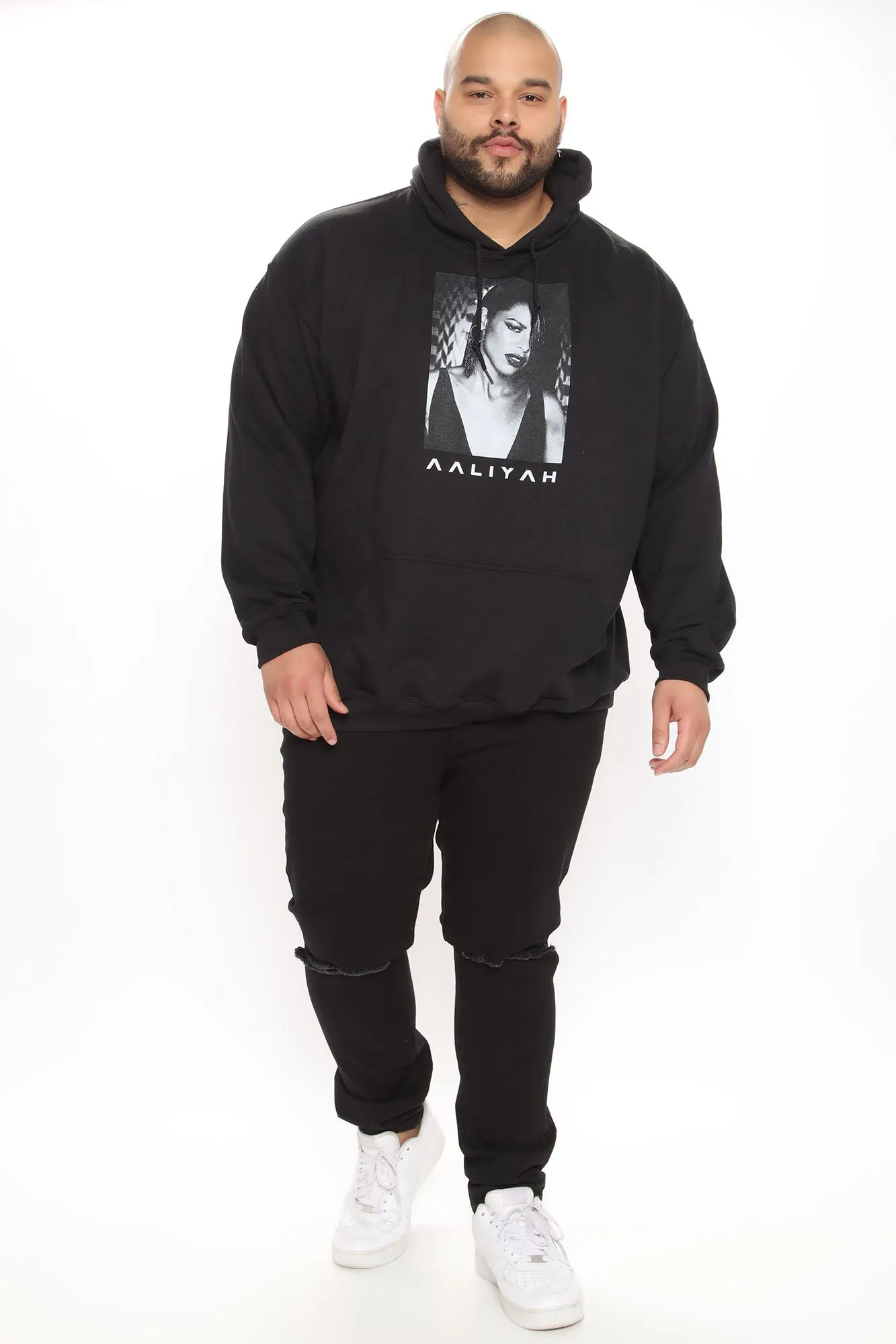 Aaliyah Photo Hoodie - Black