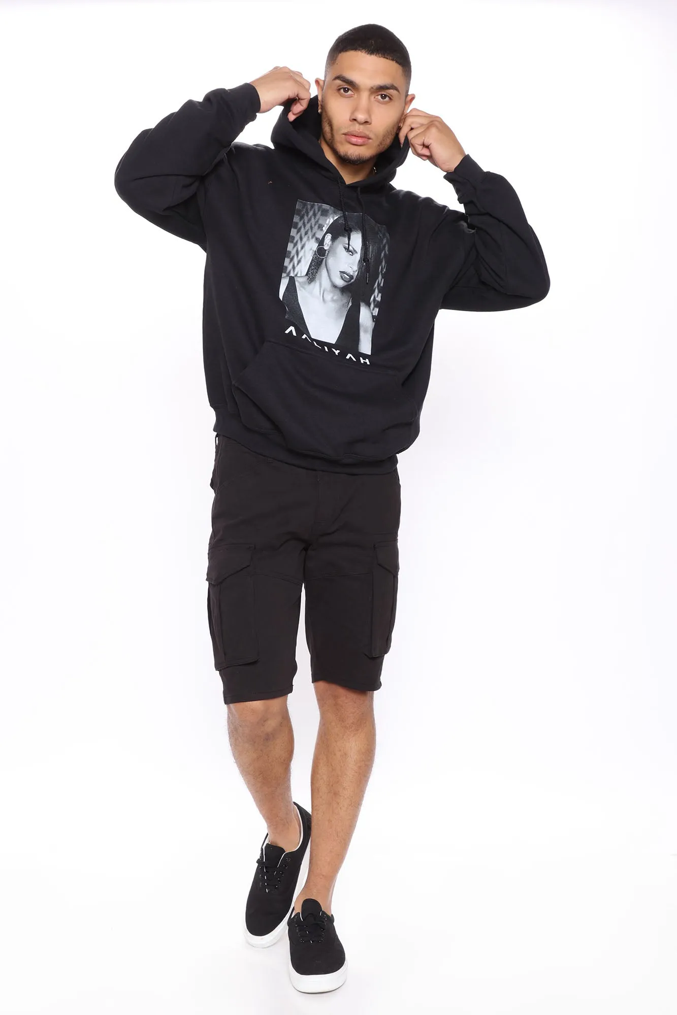 Aaliyah Photo Hoodie - Black