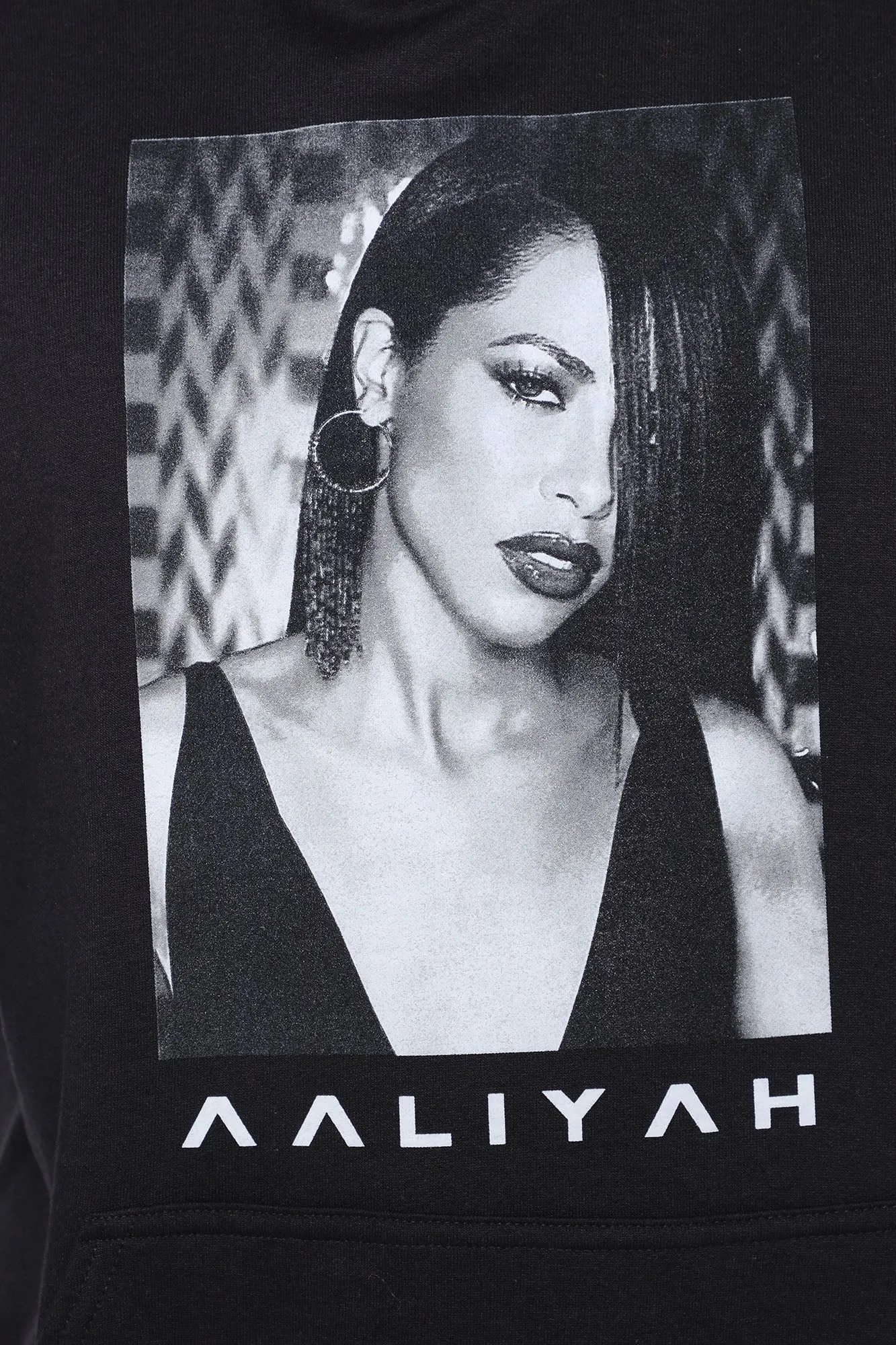 Aaliyah Photo Hoodie - Black
