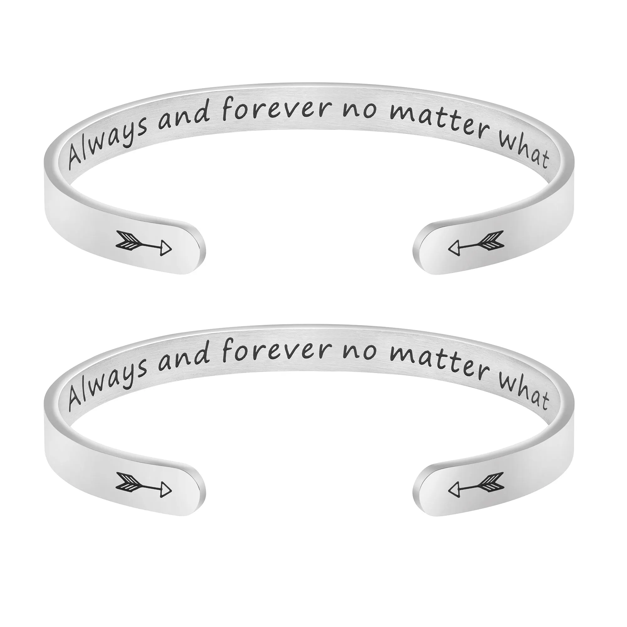 Always And Forever No Matter What Set of 2 Bracelets