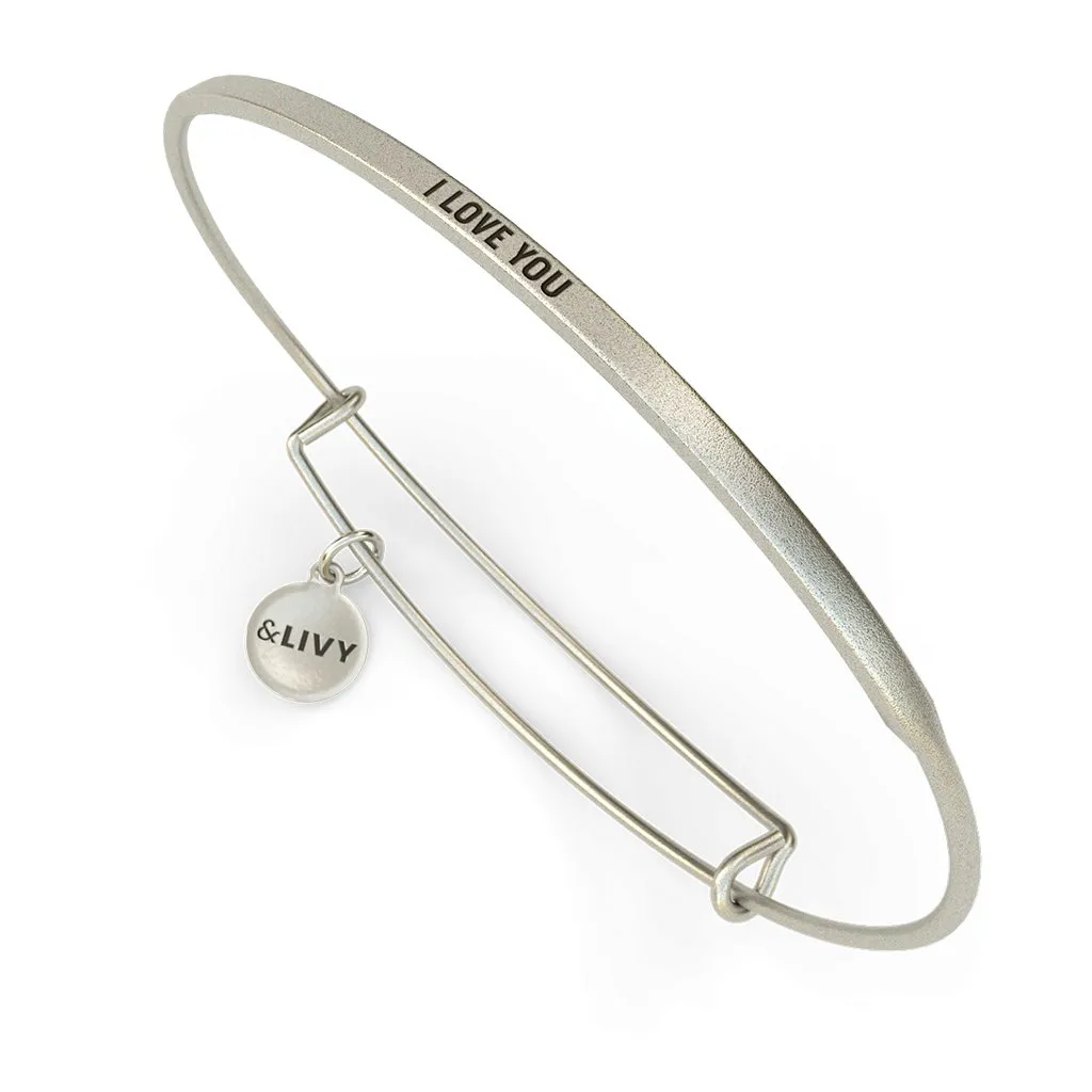 &Livy : Posy Wire Bracelet - I Love You