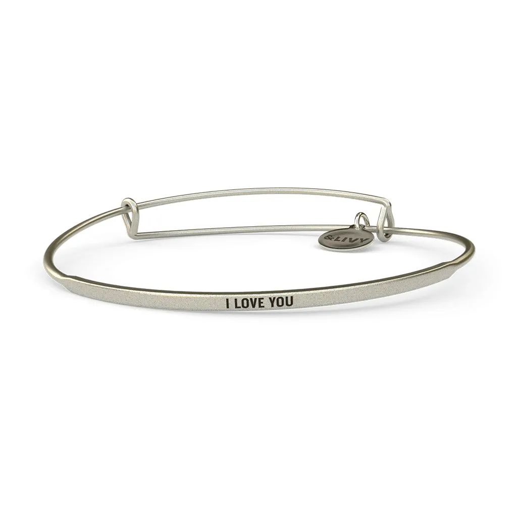 &Livy : Posy Wire Bracelet - I Love You