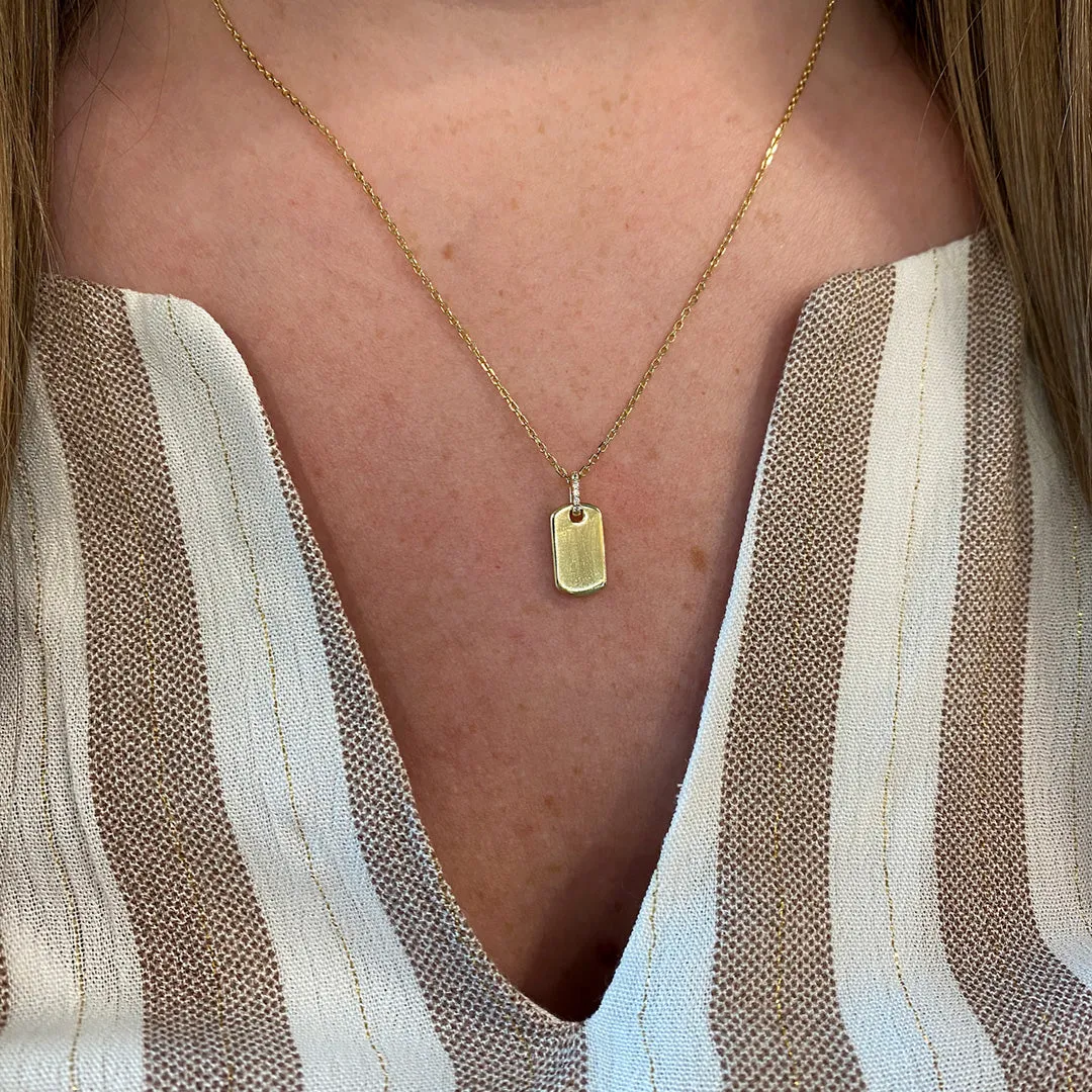Ania Haie Silver Dog Tag Necklace