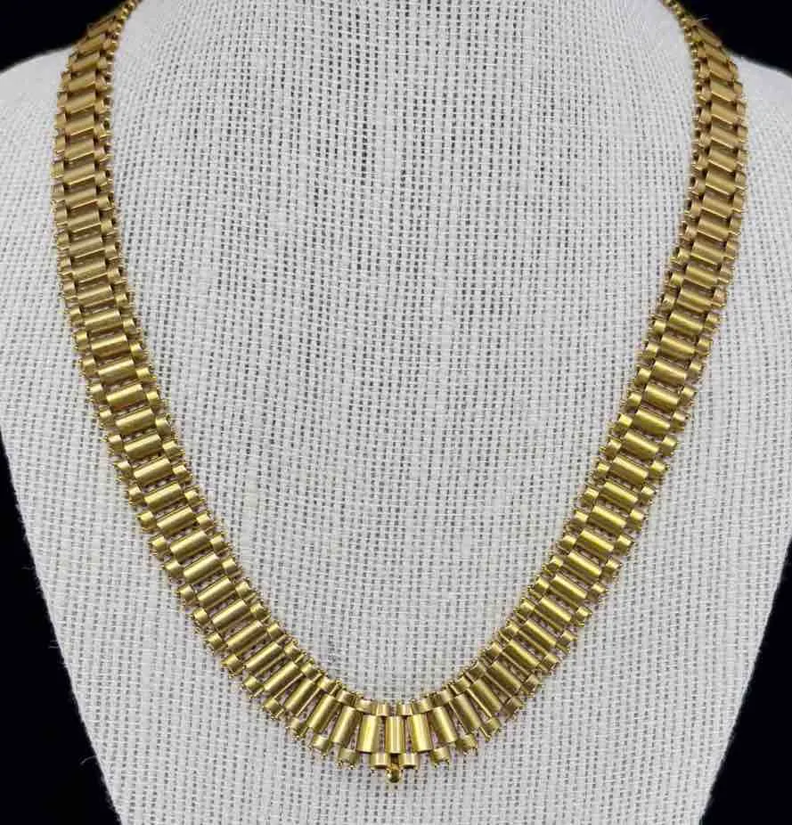 Antique Victorian 15ct Gold Gate Link Necklace