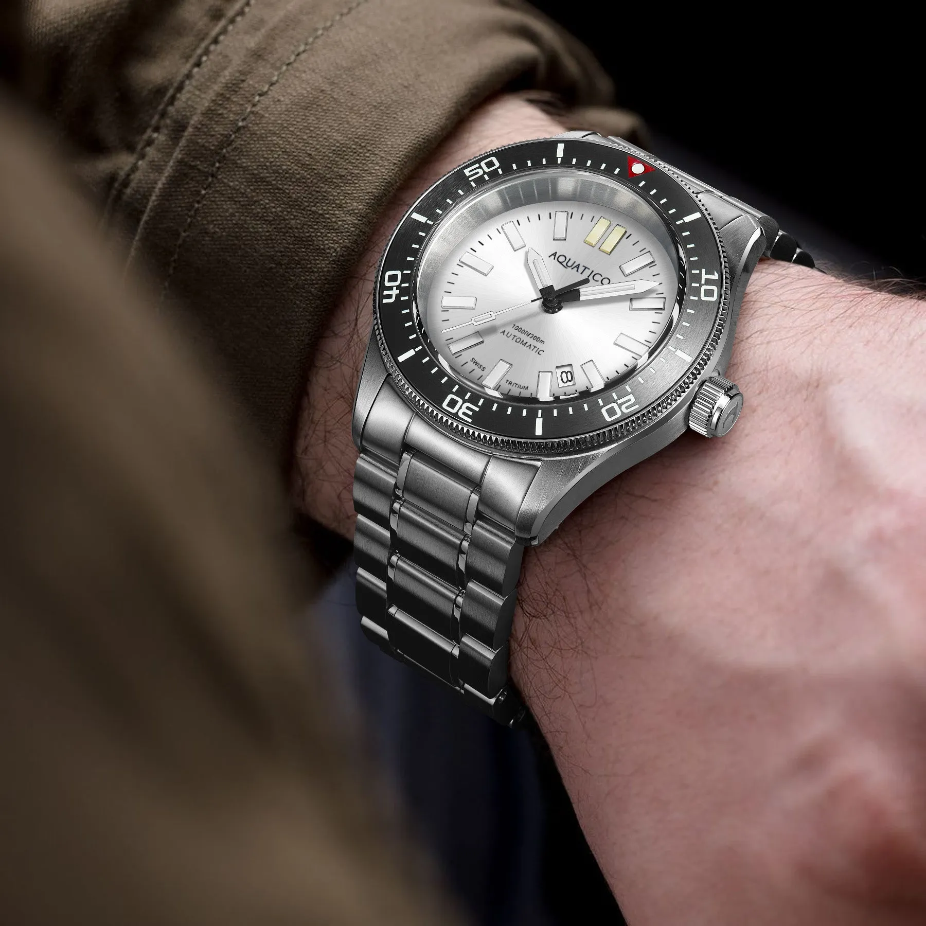 Aquatico Aequorea Victoria Tritium Silver Dial (NH35)