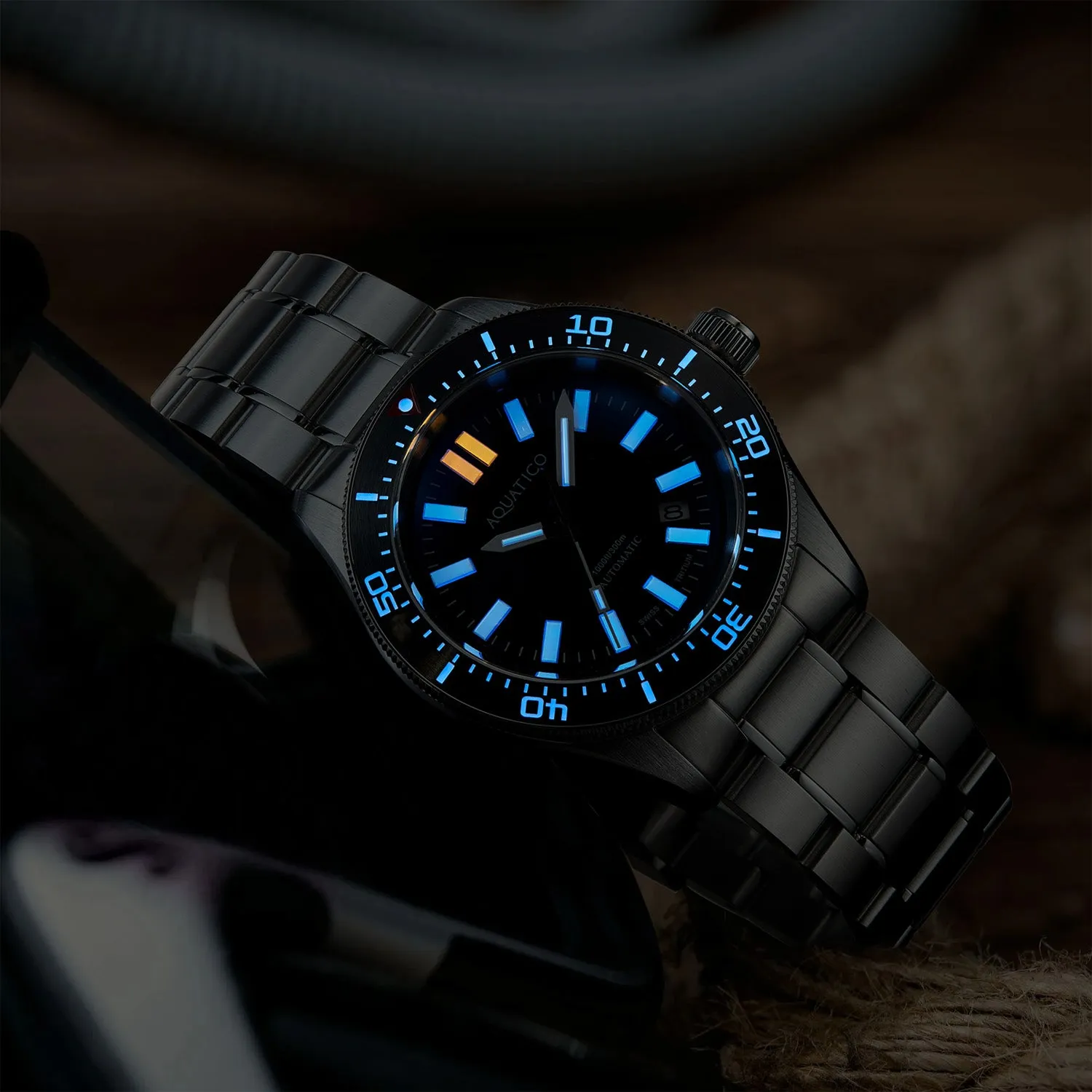 Aquatico Aequorea Victoria Tritium Silver Dial (NH35)