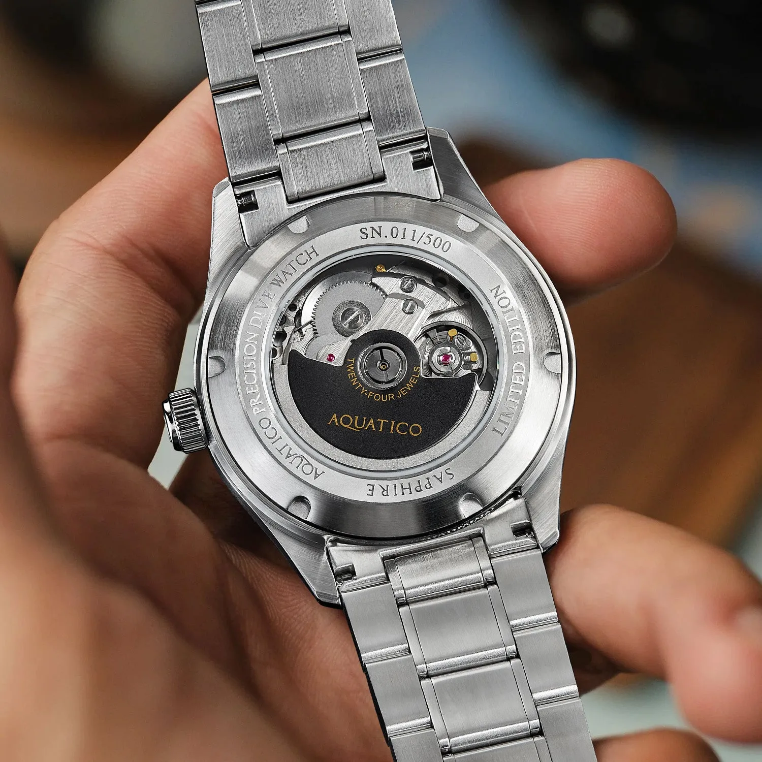 Aquatico Aequorea Victoria Tritium Silver Dial (NH35)