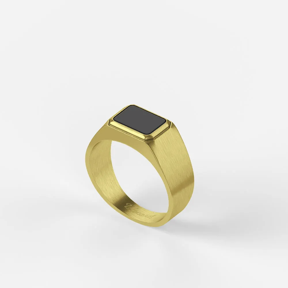 Atlas Ring 18K Vermeil Onyx