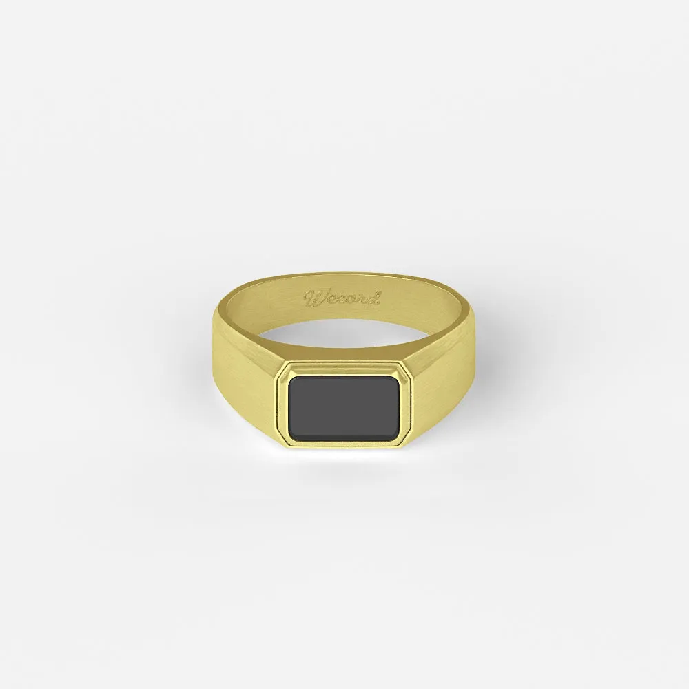 Atlas Ring 18K Vermeil Onyx