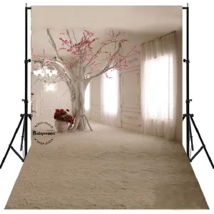 Babymoon Unique 3D Theme Backdrop | 8x12 feet | White