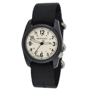 Bertucci Unisex Savvy Resin Case White Dial Black Nylon Band Round Watch - 11039