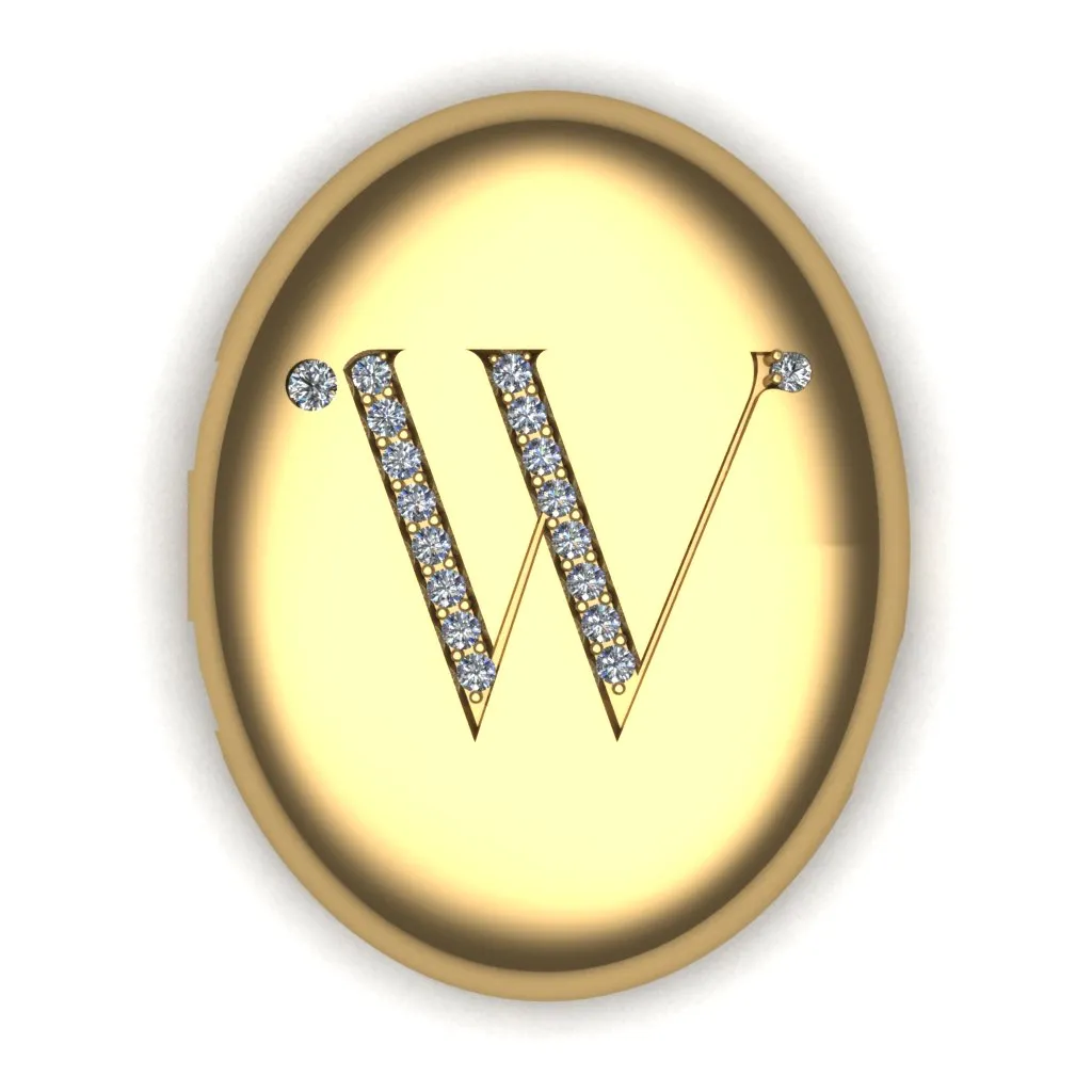 Bespoke Locket with Diamond Initial