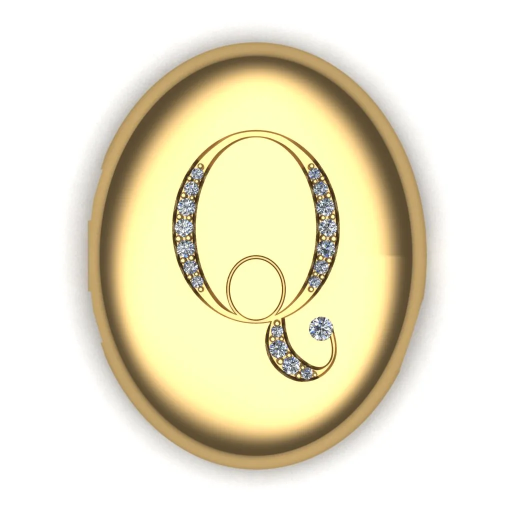 Bespoke Locket with Diamond Initial