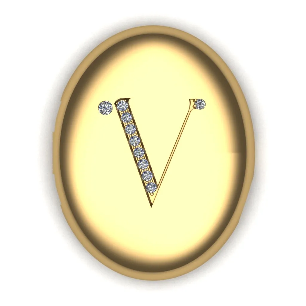 Bespoke Locket with Diamond Initial