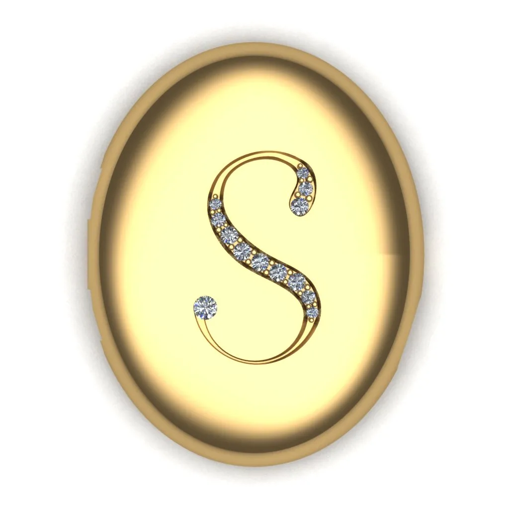 Bespoke Locket with Diamond Initial
