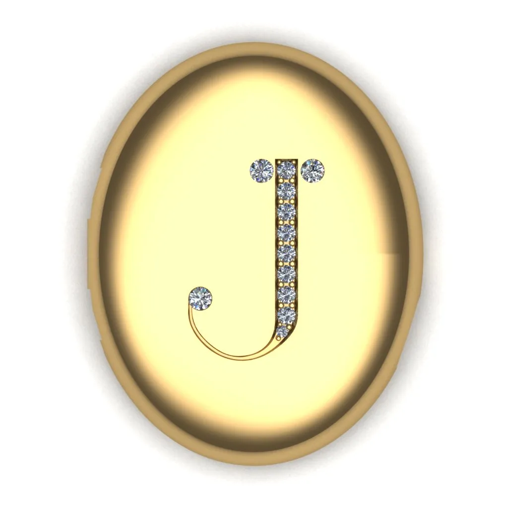 Bespoke Locket with Diamond Initial