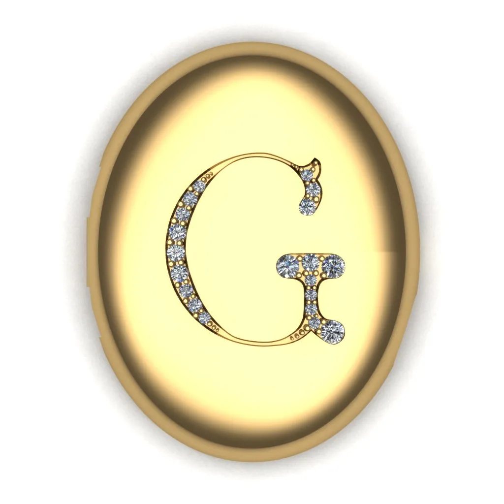 Bespoke Locket with Diamond Initial