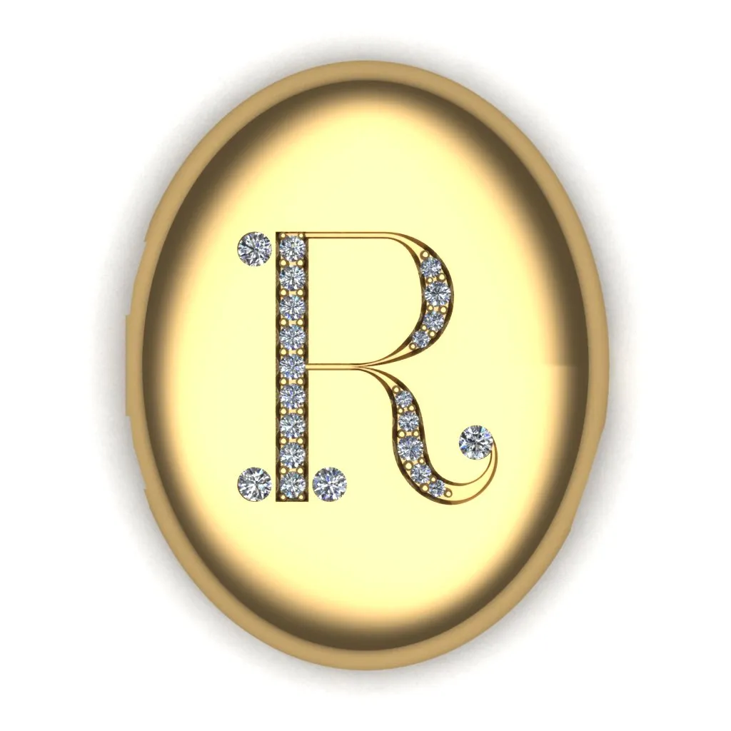 Bespoke Locket with Diamond Initial