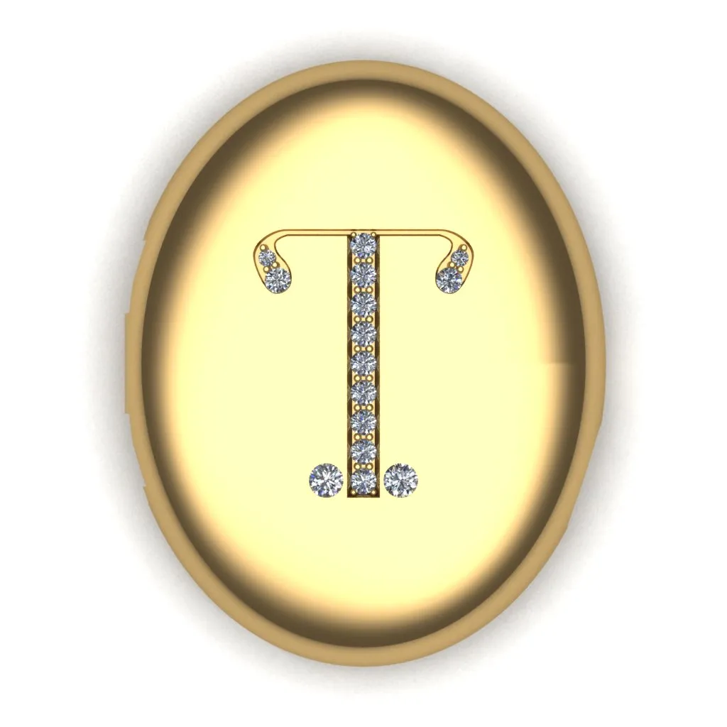 Bespoke Locket with Diamond Initial