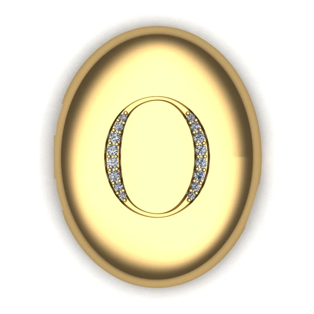 Bespoke Locket with Diamond Initial