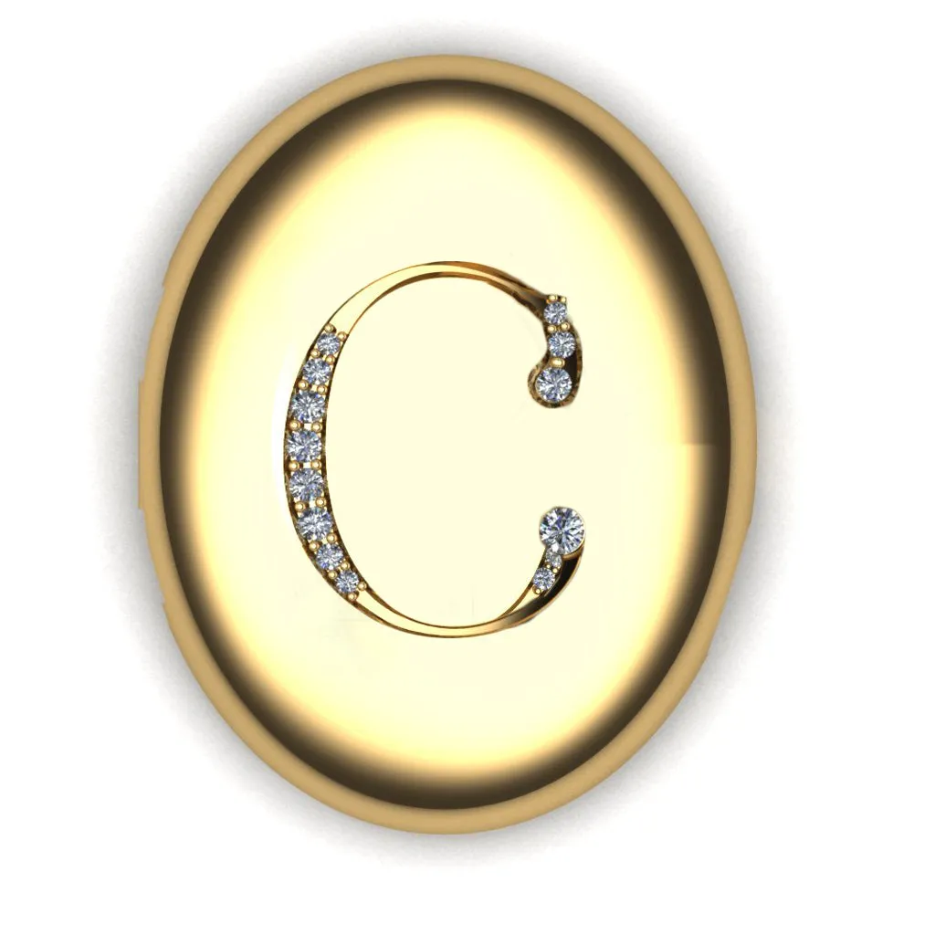 Bespoke Locket with Diamond Initial