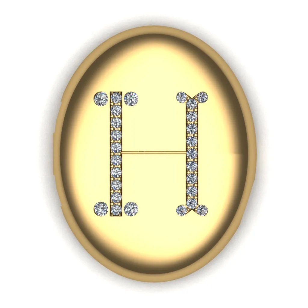 Bespoke Locket with Diamond Initial