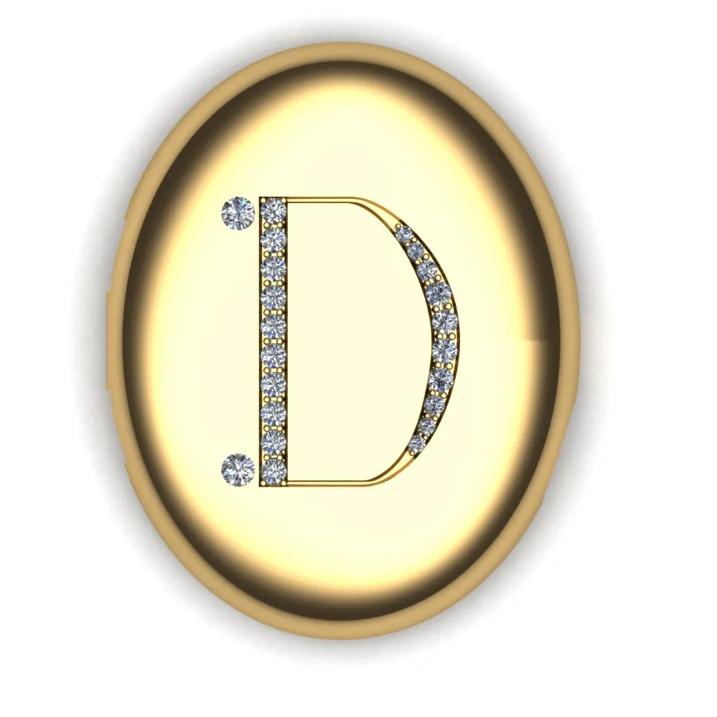 Bespoke Locket with Diamond Initial