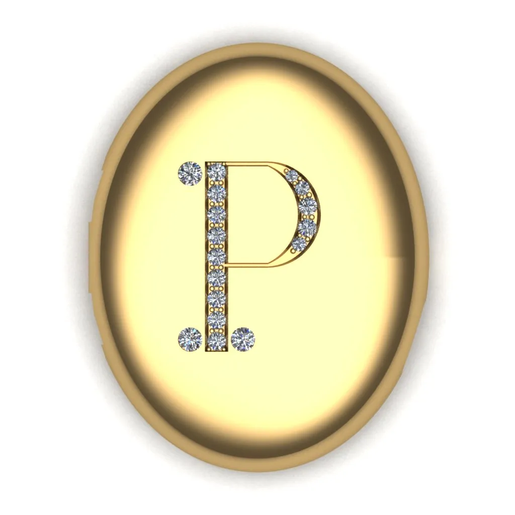 Bespoke Locket with Diamond Initial