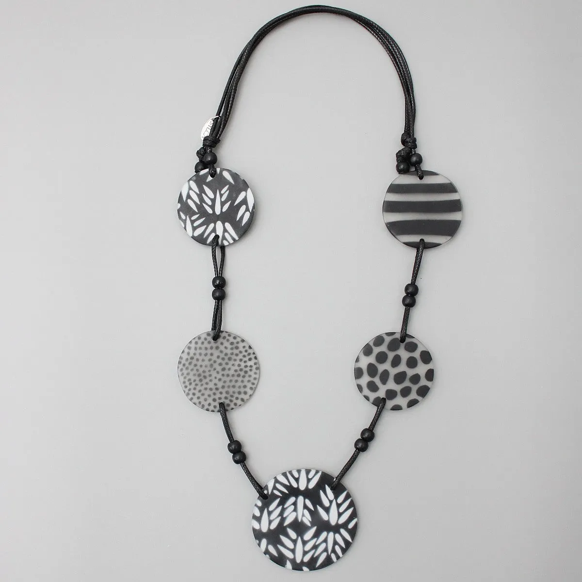 Black and Frosted Multi Design Shay Necklace