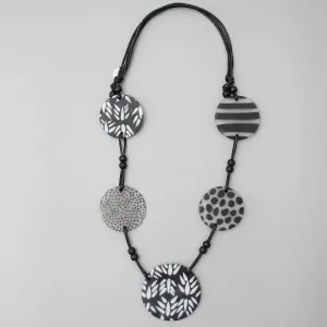 Black and Frosted Multi Design Shay Necklace