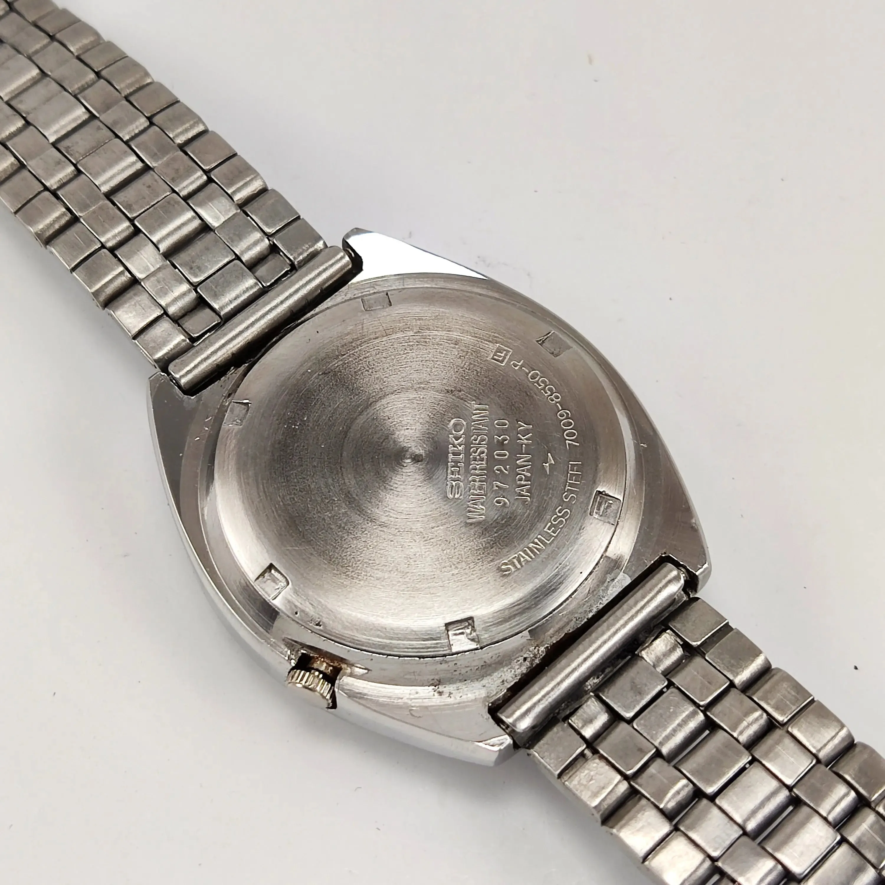 Black Seiko 5 Automatic 17 Jewels Day Date Movement Men's Watch 7009A