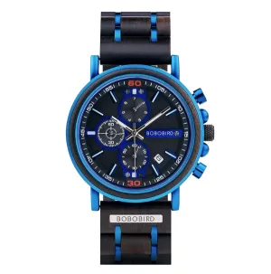 BOBO BIRD MULTI LEVEL VINTAGE DESIGN WOODEN WATCH