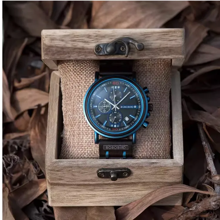 BOBO BIRD MULTI LEVEL VINTAGE DESIGN WOODEN WATCH