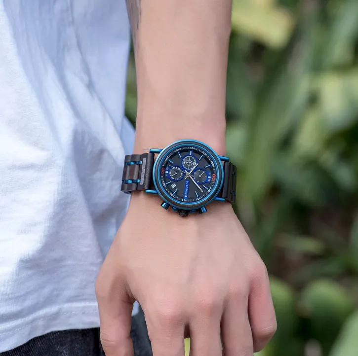 BOBO BIRD MULTI LEVEL VINTAGE DESIGN WOODEN WATCH
