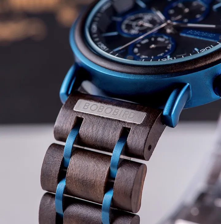 BOBO BIRD MULTI LEVEL VINTAGE DESIGN WOODEN WATCH
