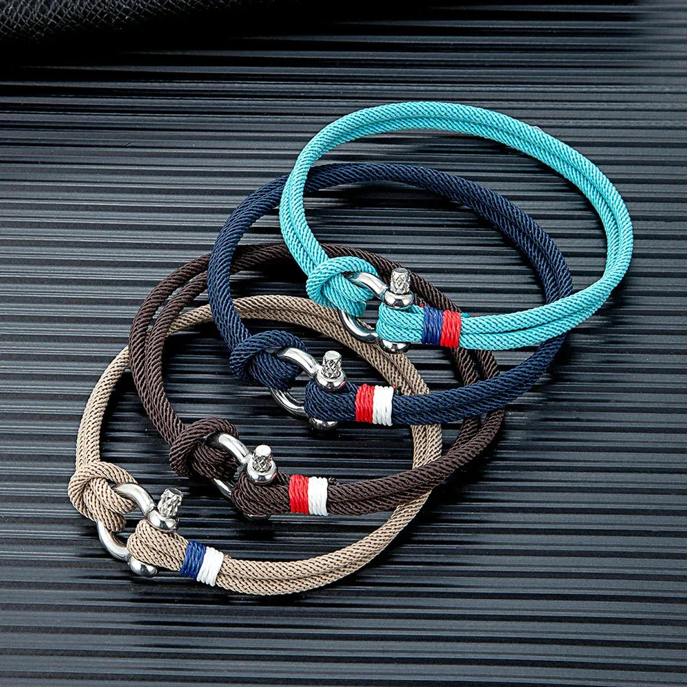 Braided Rope Stainless Steel Horseshoe Shackle