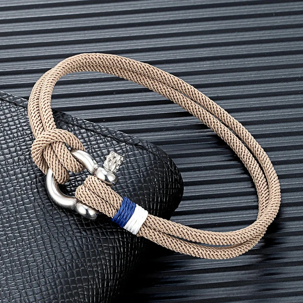 Braided Rope Stainless Steel Horseshoe Shackle
