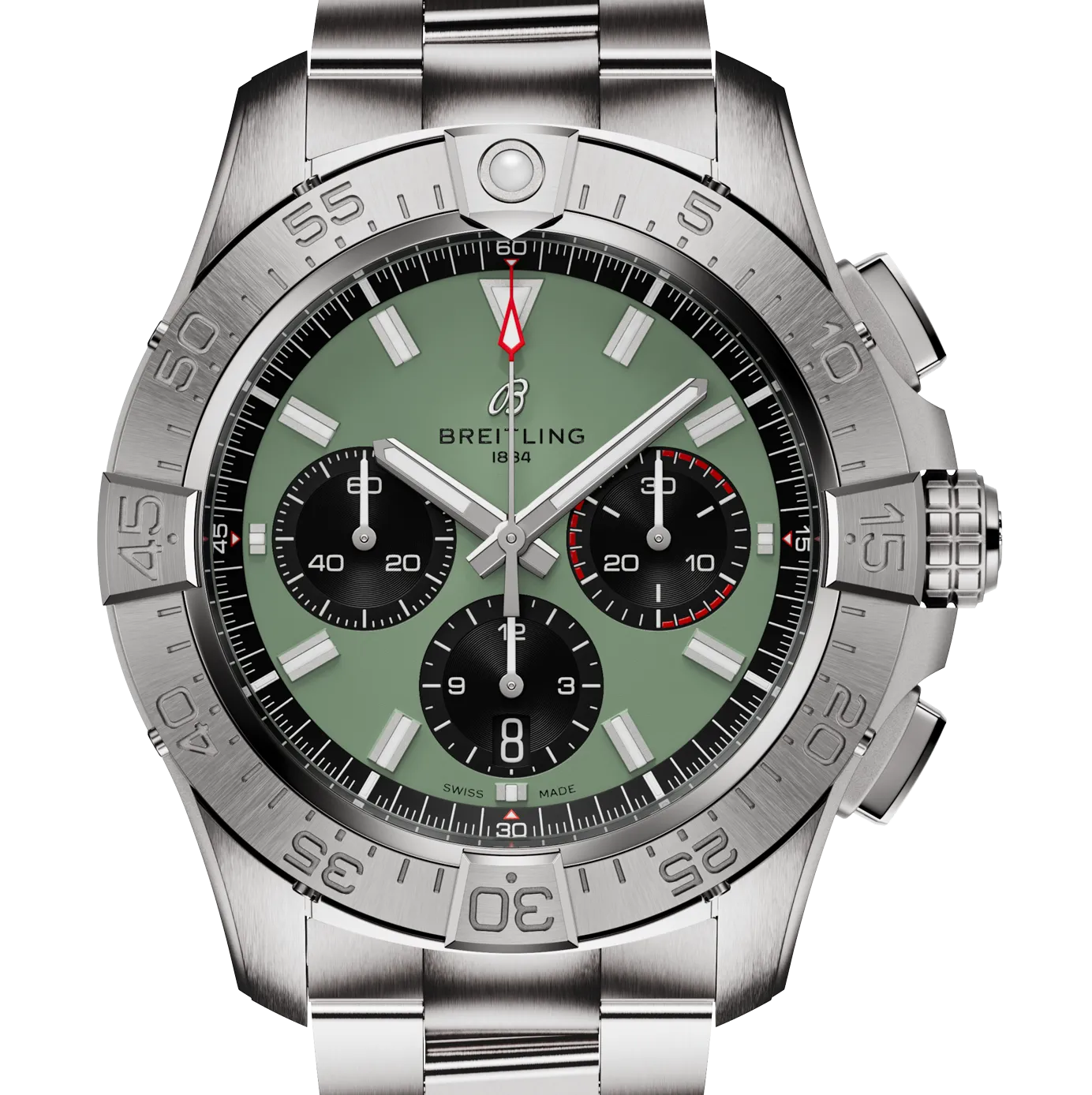 Breitling Avenger B01 Chronograph 44mm Watch with Green Dial