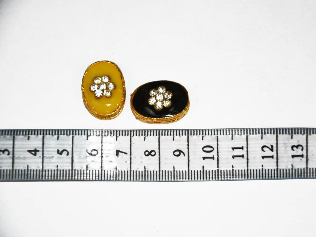 Brown Designer Oval Kundan Beads