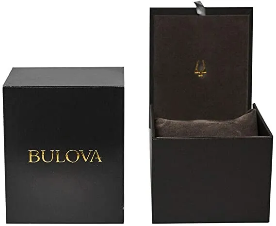 Bulova 97B199 Gold Tone Stainless Steel Casual Blue Dial Dress Men Watches